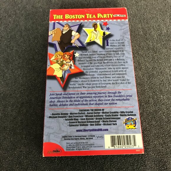 Liberty's Kids: The Boston Tea Party The Movie (2004) VHS - Walter Cronkite - Picture 2 of 2